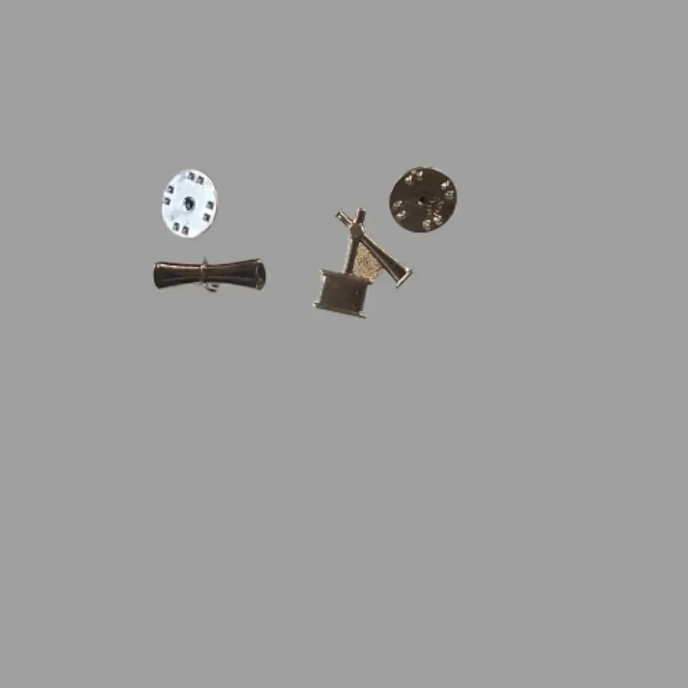 2 Lapel Pin Tie Tacks Cub Scouts Scientist Scope Award And Grad Diploma Scroll